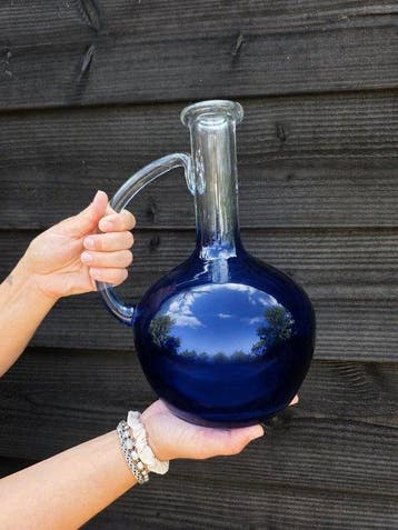 Karaf - Glas - Groot kobaltblauw glas