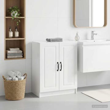 vidaXL Badkamer Opbergkast UTRECHT Hoogglans Wit 59,5 x 31 x, Verzenden, Nieuw