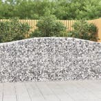 vidaXL Schanskorven 15 st gewelfd 400x50x100/120 cm ijzer, Verzenden, Nieuw