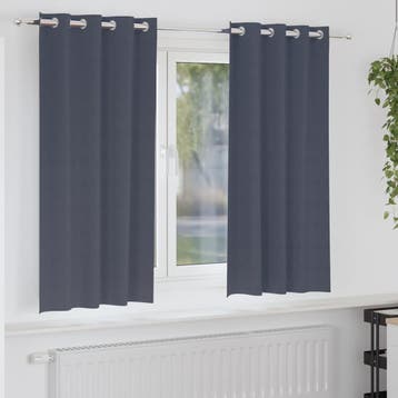 vidaXL Blackout Gordijnen met Ringen 2 st Antraciet 175 x, Verzenden, Nieuw