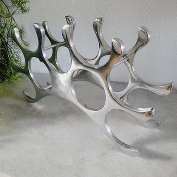 Michael Noll - Wijnrek - 9 flessen - Gepolijst Aluminium
