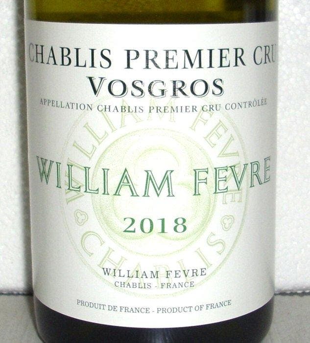 2018 William Fèvre Vosgros - Chablis 1er Cru - 3 Flessen, Collections, Vins