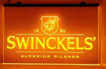 Swinckels neon bord lamp LED cafe verlichting reclame lichtb, Verzenden, Nieuw
