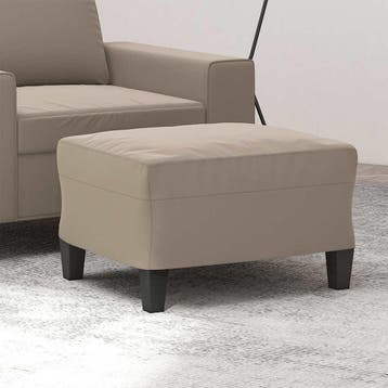 vidaXL Voetenbank 60x50x41 cm microvezelstof taupe, Verzenden, Nieuw