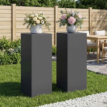 vidaXL Plantenstand 2 pcs Antraciet 30 x 30 x 80 cm, Verzenden