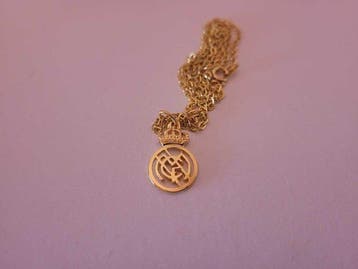 Pendentif plaqué en or 24 carats Real Madrid Club de