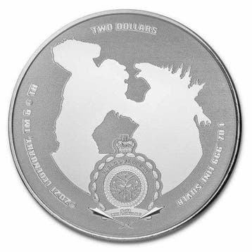Niue. 2 Dollars 2021 1 oz $2 NZD Niue Silver Godzilla Coin, Timbres & Monnaies, Métaux nobles & Lingots