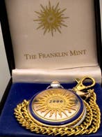 Franklin MInt Millenium Pocket Watch with chain 24 Karat