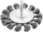 Bgs Technic Schijfborstel getwist staaldraad 6 mm as diamete, Verzenden, Nieuw