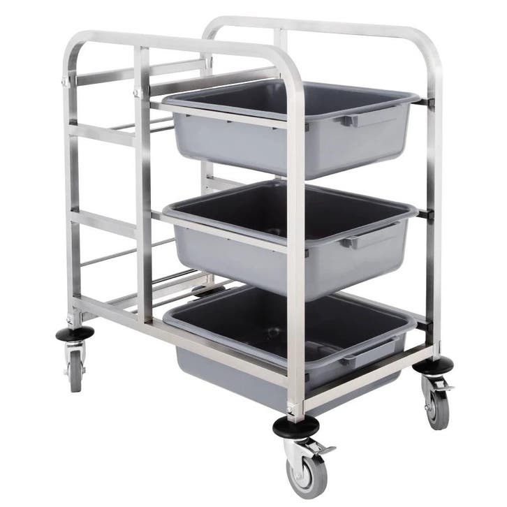 Afruimwagen | RVS | 3 Niveaus (Afruimbakken) + 2 Niveaus, Zakelijke goederen, Horeca | Keukenapparatuur, Nieuw in verpakking, Verzenden
