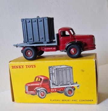 Dinky Toys - Modelauto - Berliet plateau met container, Nieuw