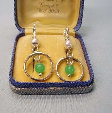 Zonder minimumprijs - Oorbellen Zilver - 7.20ct. tw. - Parel, Nieuw