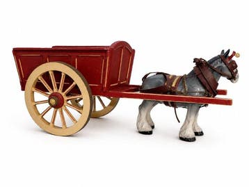 Wanddecoratie - Nederland - paard met kar