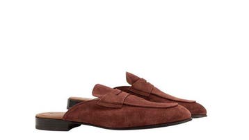 ISAIA NAPOLI - 9 UK - 43 IT - Sabot Chamois Penny Red Calf