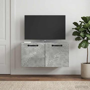 vidaXL Wandmontage TV-kast Betongrijs 59,5 x 31 x 30 cm, Verzenden, Nieuw
