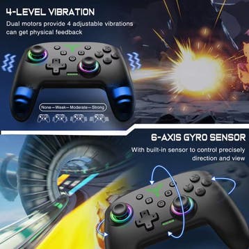 RGB Gaming Controller voor Nintendo Switch / PC - Draadloze, Verzenden, Nieuw
