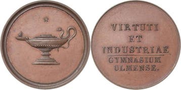 Brons medaille ohne Jahr Akademien, Schulen, Universitaet..., Verzenden