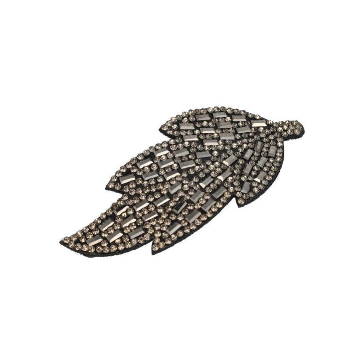 Haarspeld Klikklak 8cm - Bladvorm - Glitter Steentjes -, Handtassen en Accessoires, Uiterlijk | Haarverzorging