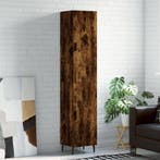 vidaXL Hoge kast 34,5x34x180 cm bewerkt hout gerookt, Verzenden, Nieuw
