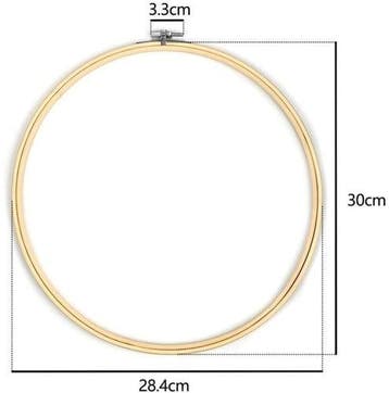 Bamboe borduurring flowerhoop bloemenring met stelschroef 30, Hobby en Vrije tijd, Nieuw