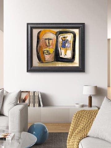 Marcus de Vestele (1941-2024) - Duo de Figures Cobra - 1975, Antiek en Kunst, Kunst | Schilderijen | Modern