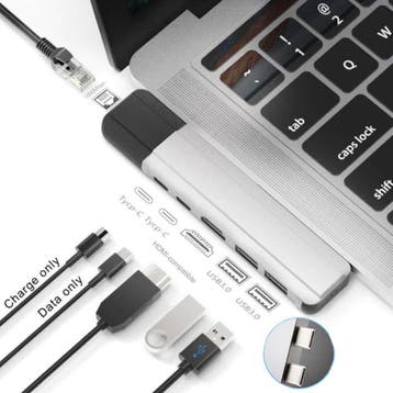 6 in 1 USB-C Hub voor Macbook Pro / Air - USB 3.0 / Type C /, Verzenden, Nieuw