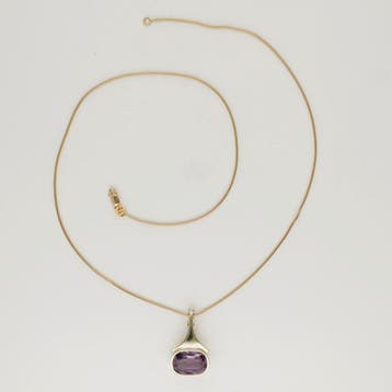 Ketting met hanger - 14 karaat Geel goud - 6.10ct. tw.