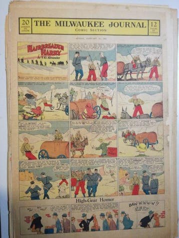 Hairbreadth Harry - 30 Pages de journaux et bandes dessinées