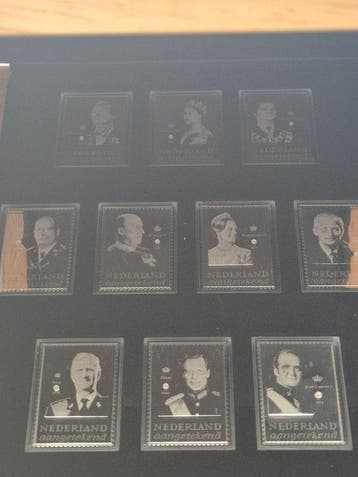 Nederland 2014 - Zilveren Collectie Europese Monarchen met, Gestempeld