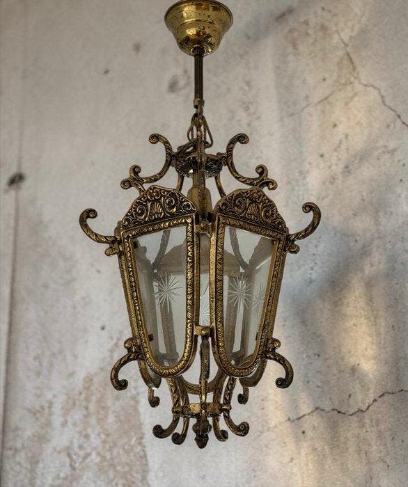 Lantaarn - Legering - Cristaleras, Antiek en Kunst, Curiosa en Brocante