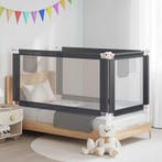 vidaXL Bedhekje peuter 160x25 cm stof donkergrijs, Verzenden