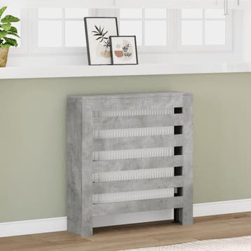 vidaXL Radiator Cover Betongrijs 78 x 20 x 82 cm Bewerkt, Doe-het-zelf en Bouw, Verzenden, Nieuw
