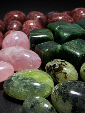 ***GEEN BOD*** Hartchakra Getrommelde Stenen Mix –