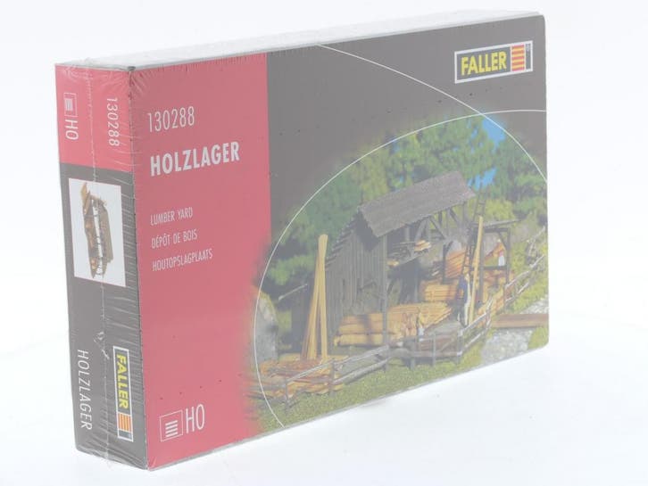 Schaal H0 Faller 130288 Houtopslag Bouwpakket #5333 (Gebouw), Hobby en Vrije tijd, Modeltreinen | H0, Brug, Tunnel of Gebouw, Gebruikt