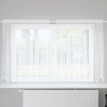 vidaXL Lacegordijn Wit 180 x 200 cm Polyester, Verzenden
