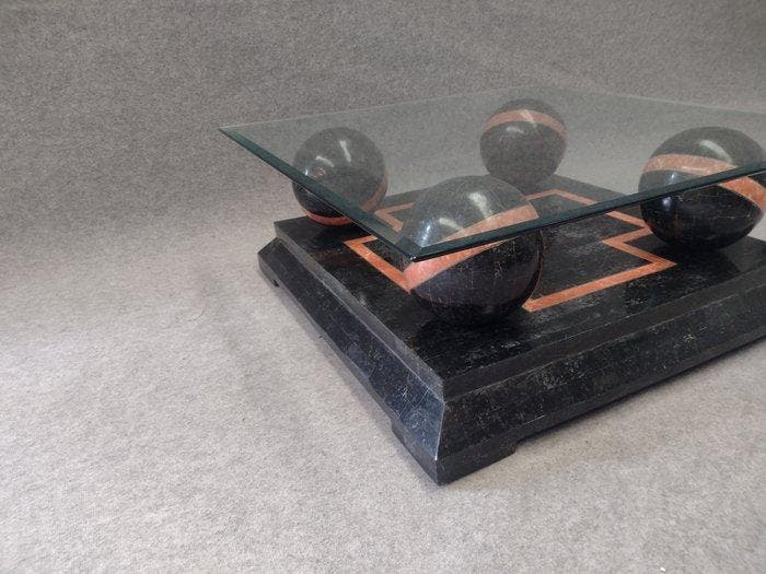 Salontafel - Glas, hard hout, Maison & Meubles, Maison & Meubles | Autre