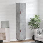 vidaXL Hoge kast 34,5x34x180 cm bewerkt hout betongrijs, Verzenden, Nieuw