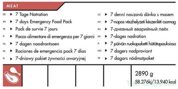 Trek n Eat, Emergency Food 7 dagen voedselpakket Vlees, Caravans en Kamperen, Ophalen of Verzenden, Nieuw
