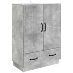 vidaXL Dressoir met lade Betongrijs 66 x 34,5 x 92 cm, Verzenden, Nieuw