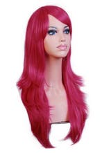 Luxe Lange Donkerroze Pruik Roze Unicorn Lang Haarwerk Schui, Ophalen of Verzenden, Nieuw