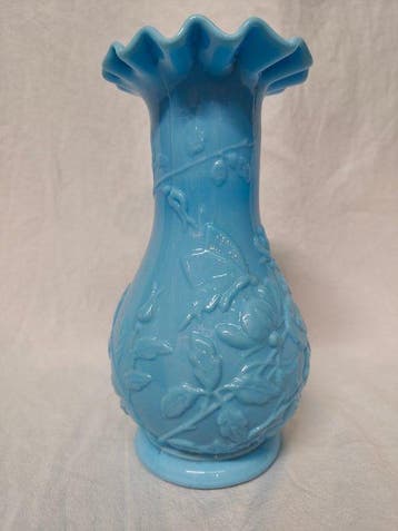 blue milk glass - Vaas - Opaline glas - Modernistische