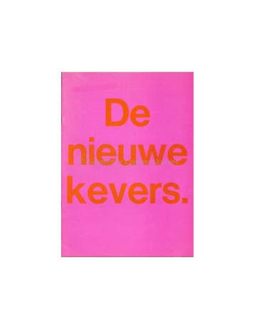 1967 VOLKSWAGEN KEVER BROCHURE NEDERLANDS, Nieuw