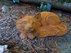 sculptuur, Tuinbeeld Liggende Vos - 29 cm - Gietijzer, Antiek en Kunst