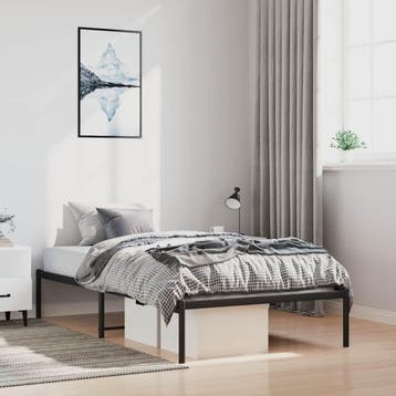 vidaXL Bedframe metaal zwart 100x200 cm, Huis en Inrichting, Slaapkamer | Bedden, Verzenden, Nieuw