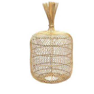 Bazar Bizar Dumpling Hang- En Vloerlamp - Naturel - L -, Verzenden, Nieuw, Overige materialen, 50 tot 75 cm