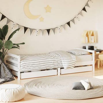 vidaXL Kinderbedframe met lades 90x190 cm massief grenenhout, Verzenden