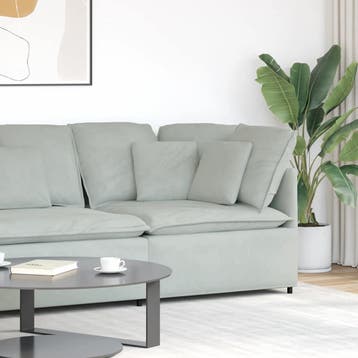 vidaXL Modulaire hoekmodule bank met kussens 100 cm, Verzenden, Nieuw