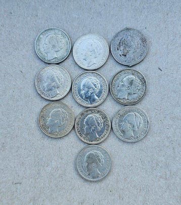 Nederland. Wilhelmina. 25 Cent 1926 t/m 1944 (Zonder