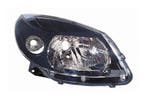 Dacia Sandero 2008-2012 Zwart Koplamp Rechts (Koplampen), Verzenden