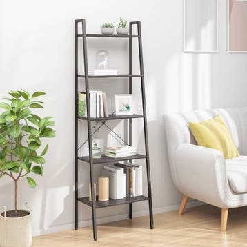 vidaXL Opbergmeubel met 5 lagen 56x35x174 cm zwart, Verzenden, Nieuw